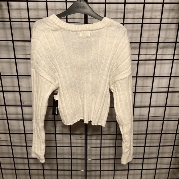 Crop Top Sweater V-Neck B286 - Picture 2 of 3